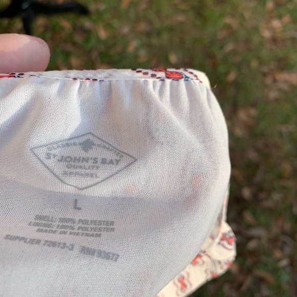 🍀NWOT St Johns Bay peasant style top Sz L - Picture 7 of 8